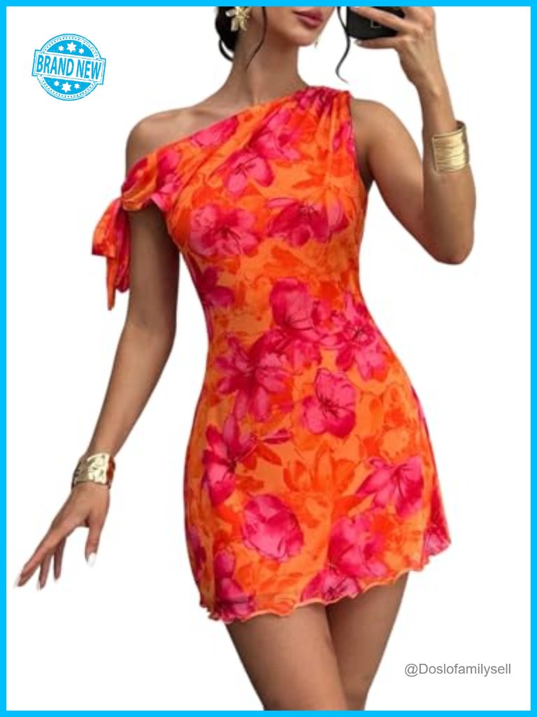 Floral Off Shoulder Bodycon Mini Dress